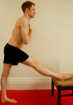 The basic hamstring stretch using good posture